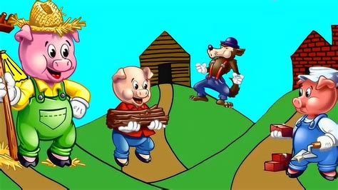 三只小猪盖房子动画