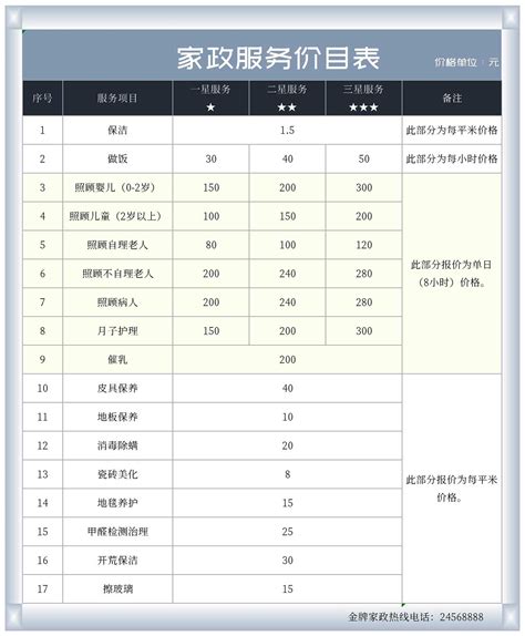 上海企业服务价格表