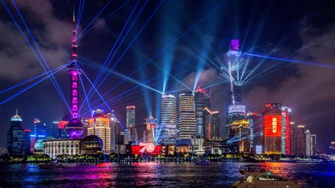 上海外滩灯光秀视频