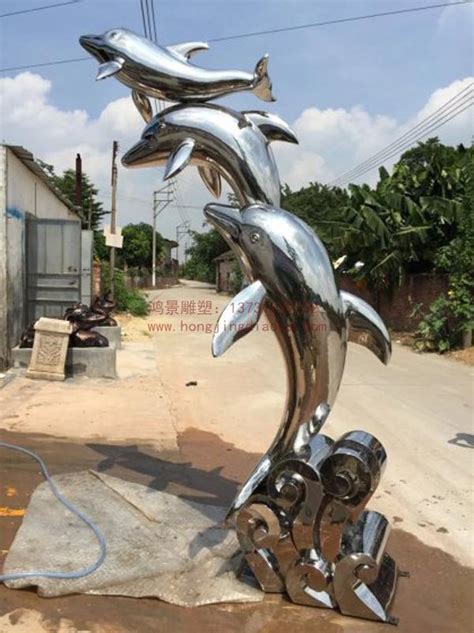 不锈钢海豚雕塑出售