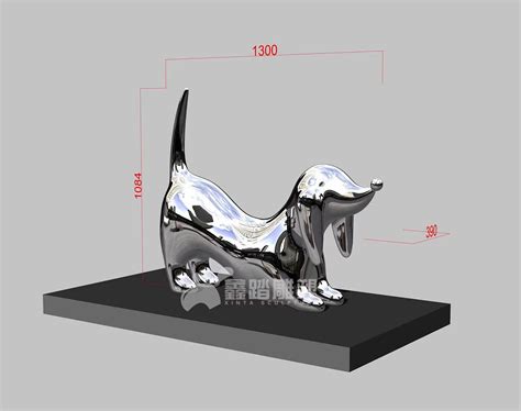 不锈钢狗雕塑图纸