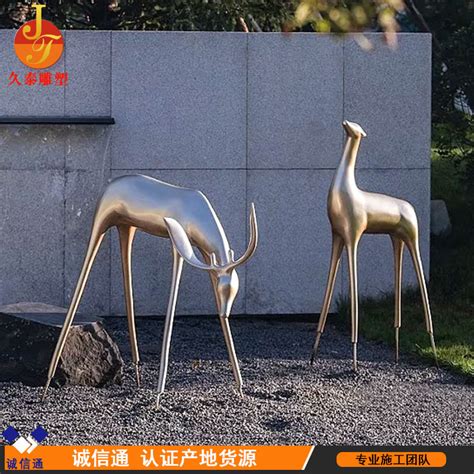 不锈钢雕塑厂家定制景观动物
