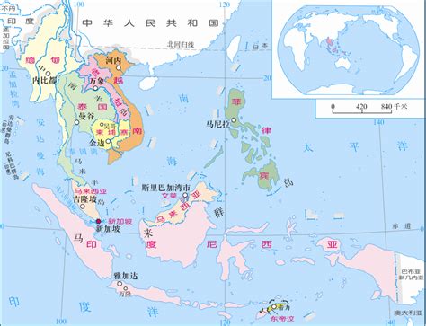 东南亚地图简图