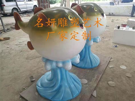 东营不锈钢河豚雕塑制作