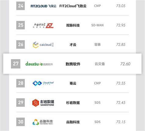 中国云计算厂商排行榜前十名