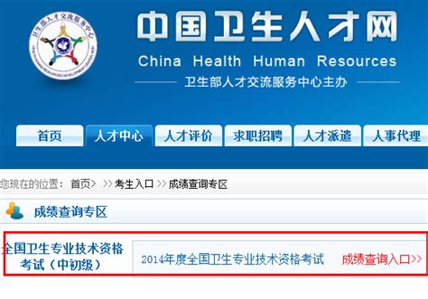 中国卫生人才网官网成绩单打印
