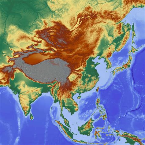 中国地形图超高分辨率