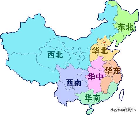 中国地理区域划分图