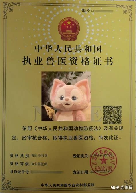 中国执业兽医资格证如何