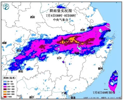 中国暴雨预警县