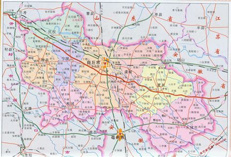 中国河南省商丘市永城市地图