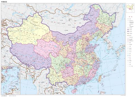 中国行政地图完整版图片