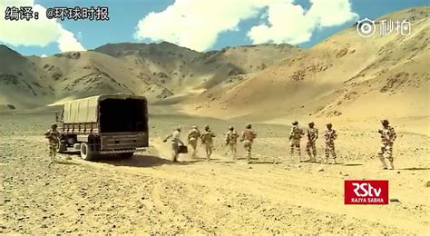 中国边防部队驱逐非法越境的印军