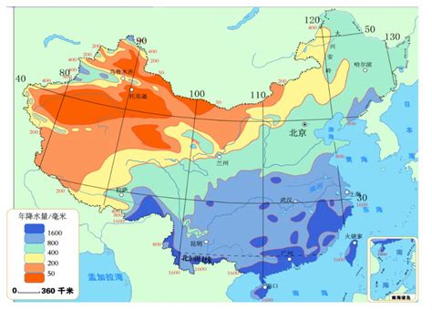 中国雨线图