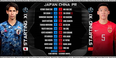 中国vs日本首发名单