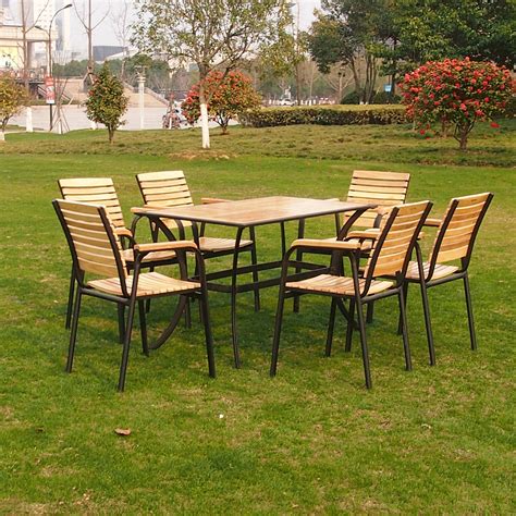 丽江公园椅设计休闲桌椅定做