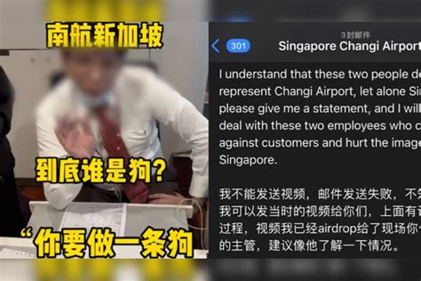 乘客在新加坡遭辱骂南航回应