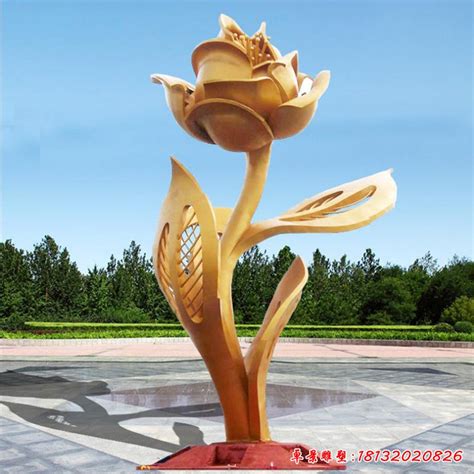 云南花朵不锈钢景观雕塑