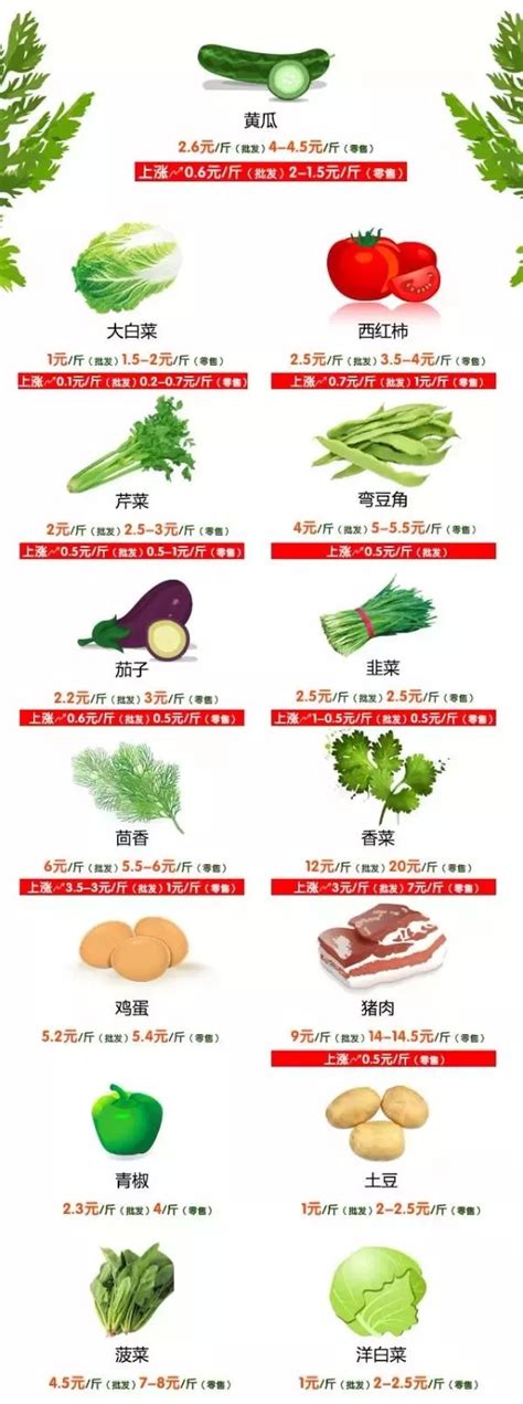 今天蔬菜价格是多少钱一斤