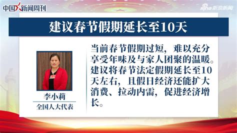 代表建议春节假期延长至10天