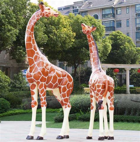仿真动物雕塑长颈鹿玻璃钢