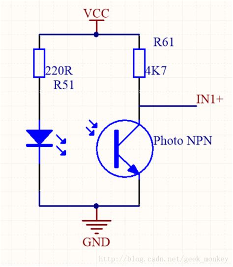 光电传感器简单原理图