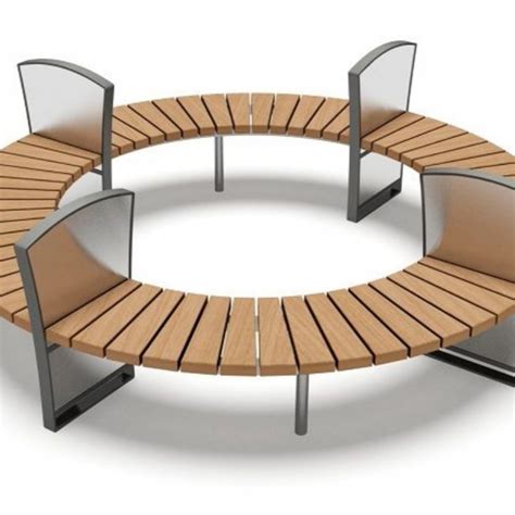 公园圆形休闲椅设计