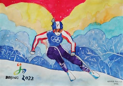 冰雪奥运主题绘画