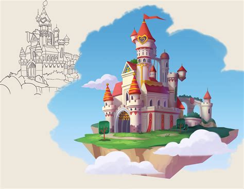 动漫城堡背景素材