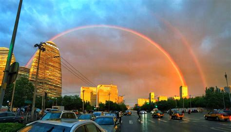 北京四天出现彩虹