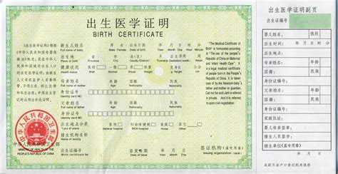 北京的出生证明图片