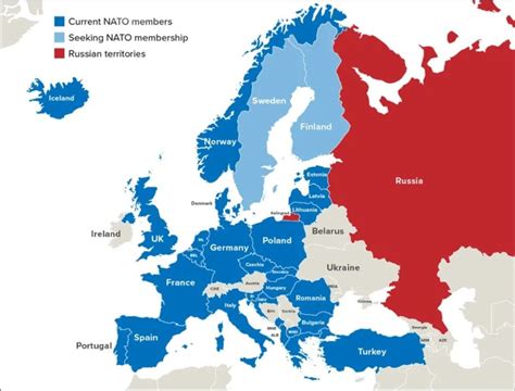 北约vs俄罗斯地图