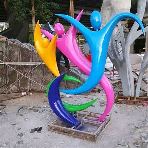 南阳镇平抽象玻璃钢雕塑