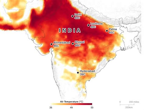 印度高温死亡人数
