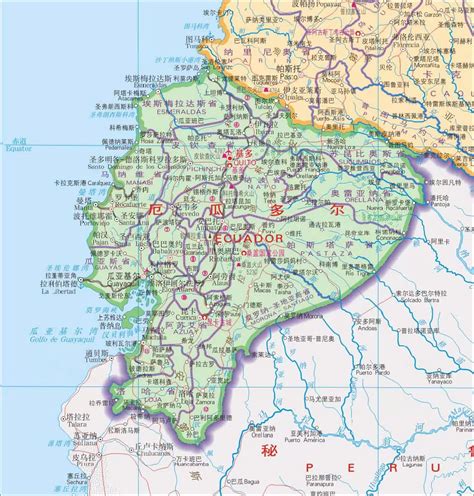 厄瓜多尔地图世界地图