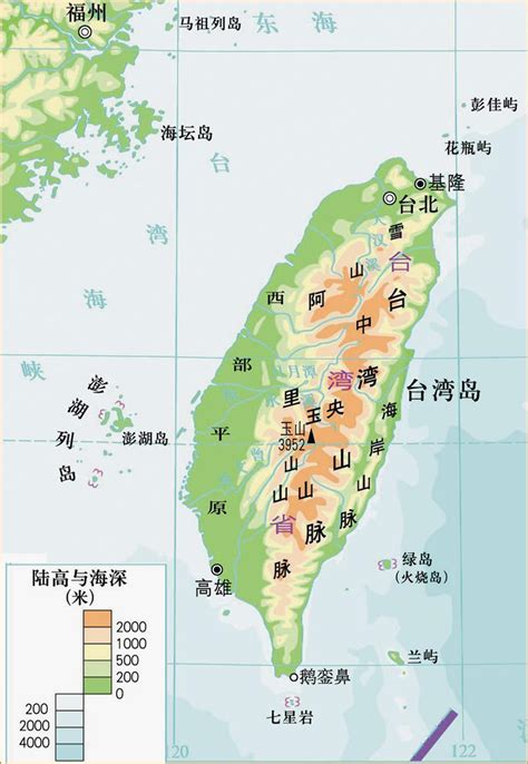 台湾和大陆的位置地图
