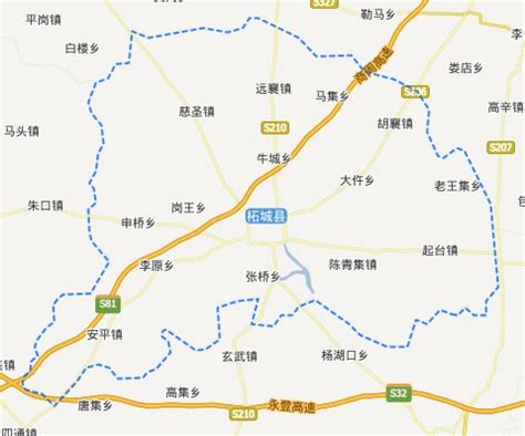 商丘柘城县城路线图