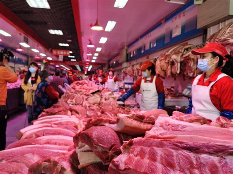 商丘310农贸市场猪肉批发