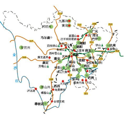 四川旅游地图高清全图