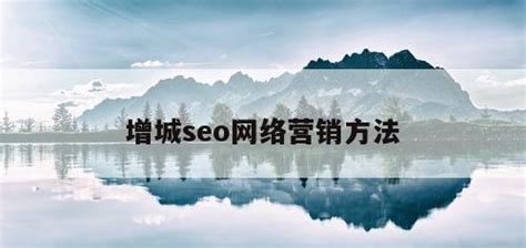 增城seo网络营销方法