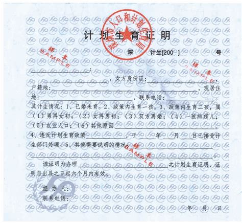 外地人在上海办理计划生育证明