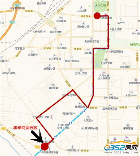 大同市69路公交车路线图