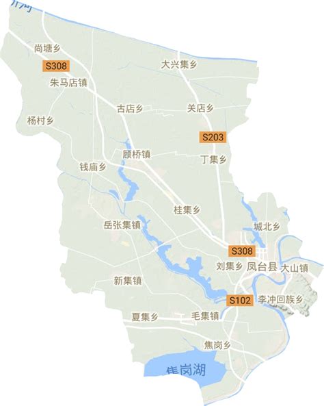 安徽省淮南市凤台县地图