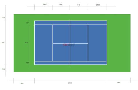 室内单人网球场尺寸