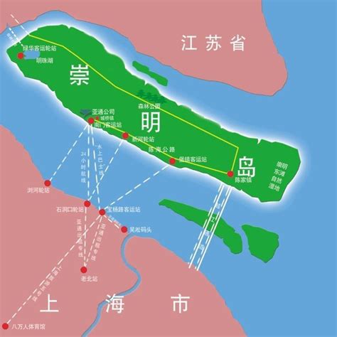 崇明岛交通地图高清版大图