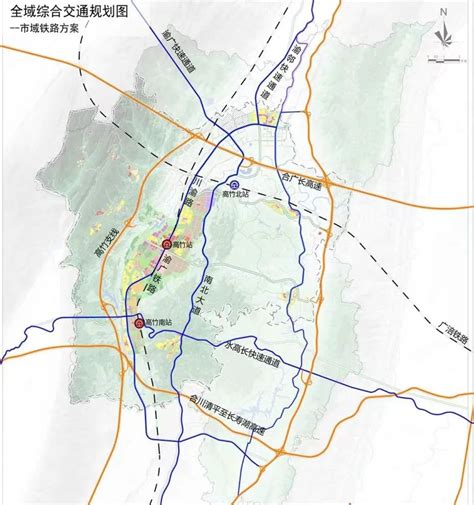 川渝高竹新区交通详细规划地图