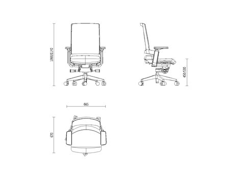 工作椅设计图三视图