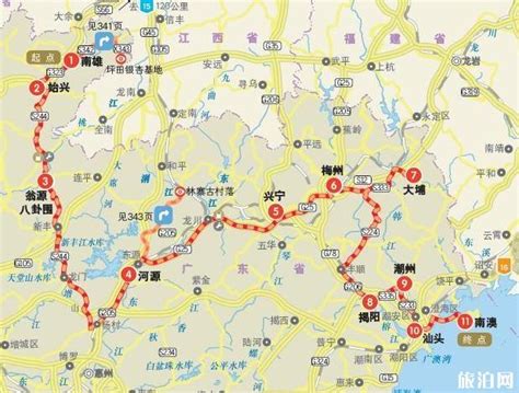 广东春节自驾七天游最佳路线图
