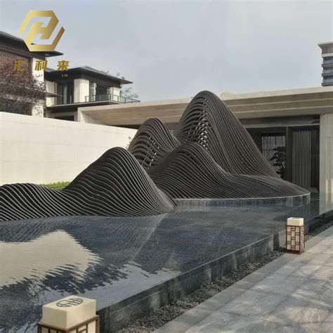 广西不锈钢水景装饰假山雕塑厂