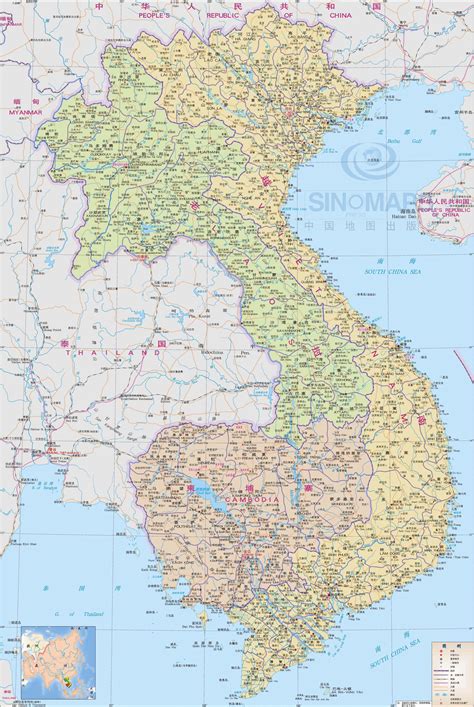 广西与越南边境地图